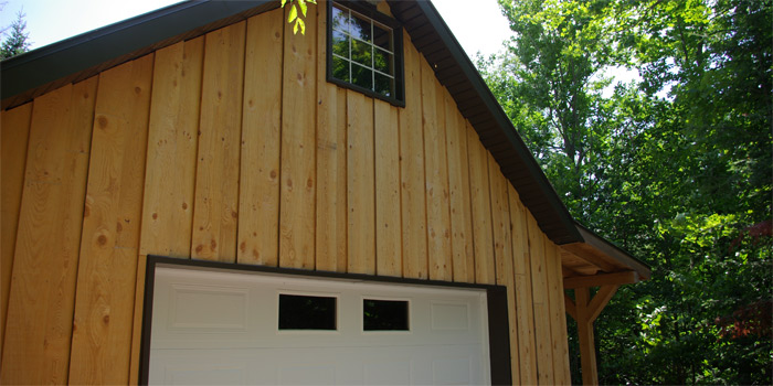Garage en pruche brute